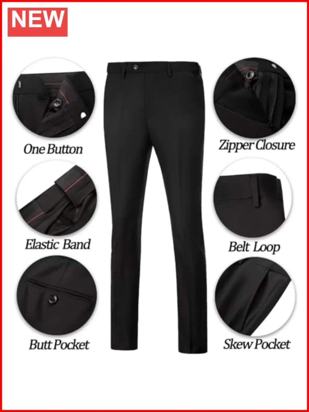 Men's 3 Piece Double Breasted Slim Fit Suit Formal Wedding Tuxedo